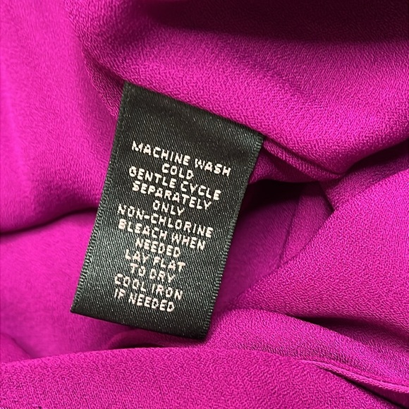 Lauren Ralph Lauren Purple v-neckline faux wrap wide leg jumpsuit belted - Picture 4 of 17